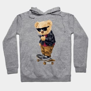 TEDDY PLAYING SKATEBOARD Hoodie